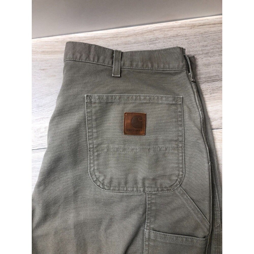Carhartt Men's 40x30 Heavyweight Khaki Cargo 100% Cotton Pants